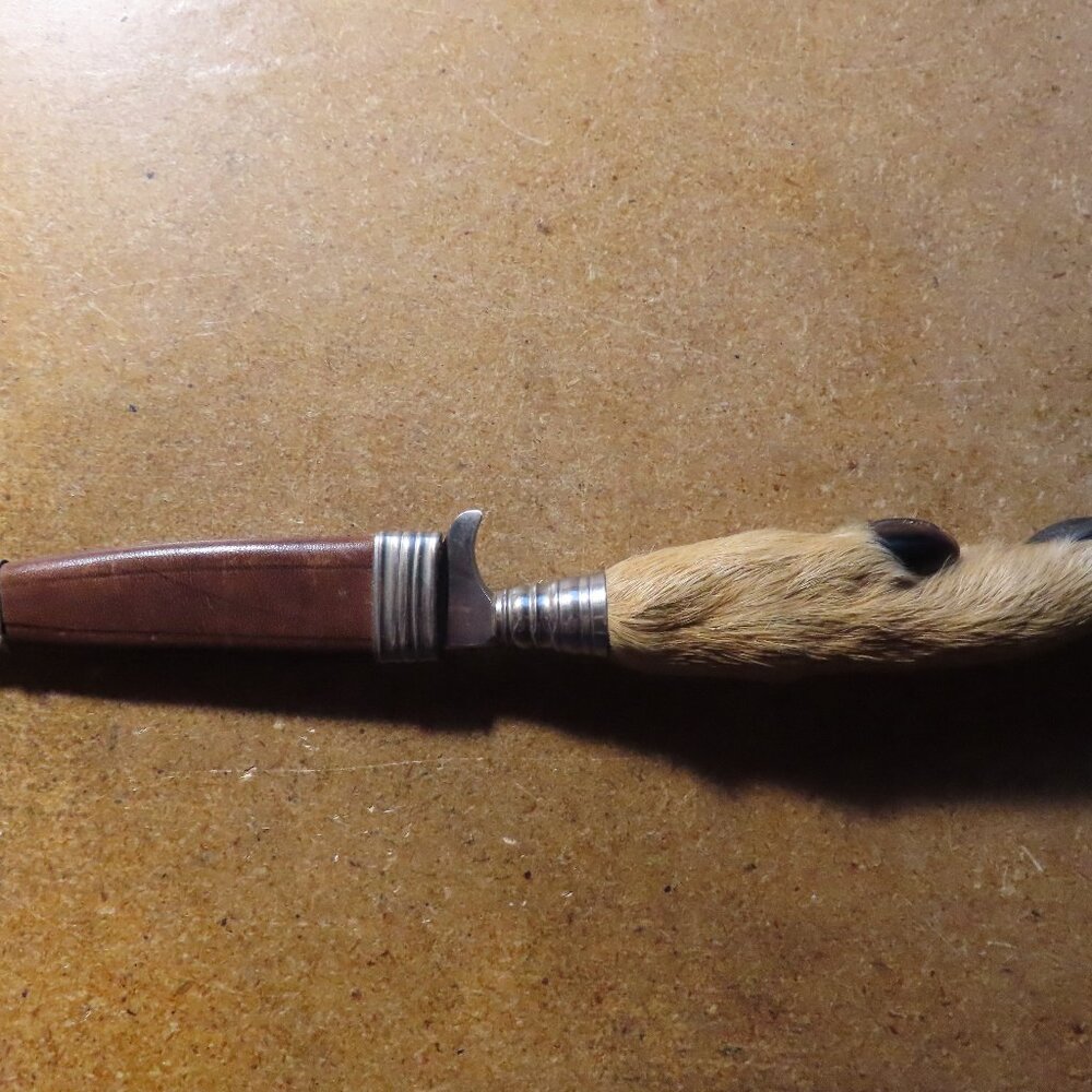 Hubertus Solingen Rostfrei Fixed Blade; Stag Handle Knife W/Sheath
